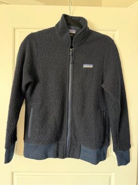 Patagonia Navy Woolyester Zip-Up Jacket